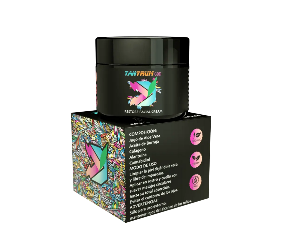Crema viso Tantrum Restore con CBD , 50 ml