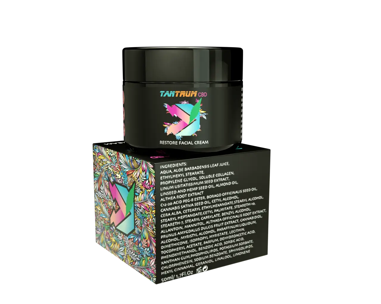 Crema viso Tantrum Restore con CBD , 50 ml