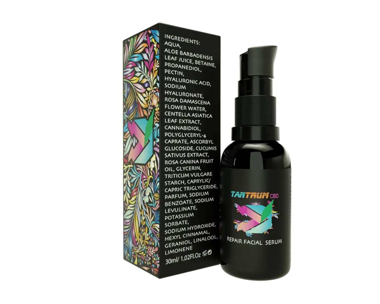 Siero riparatore per il viso Tantrum con CBD, 30 ml