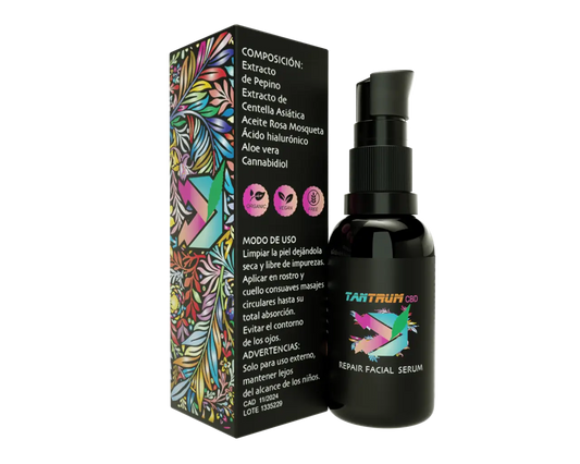 Siero riparatore per il viso Tantrum con CBD, 30 ml