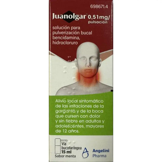 Juanolgar 0,51 Mg/Soluzione pulsata per spray orale, 15ml