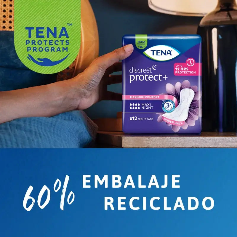 Tena Discreet Compress Maxi Night, 12 unità