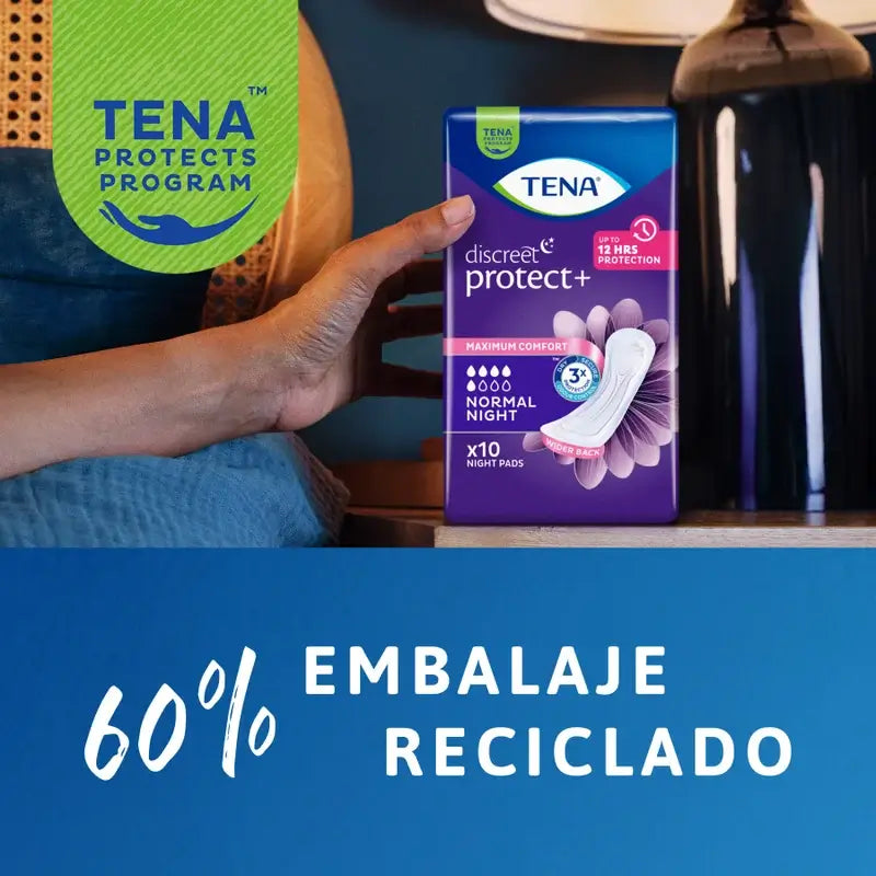 Tena Discreet Normal Night, 10 unità