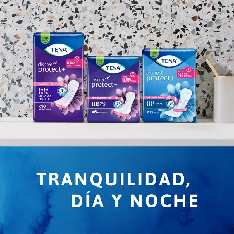 Tena Discreet Normal Night, 10 unità