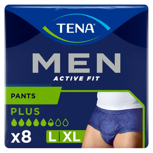 Tena Uomo Pantaloni Attivi Taglia L-XL, 8 Pezzi.