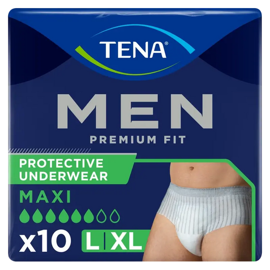 Tena Uomo Pantaloni Premium Fit Taglia L-XL, 10 pezzi.