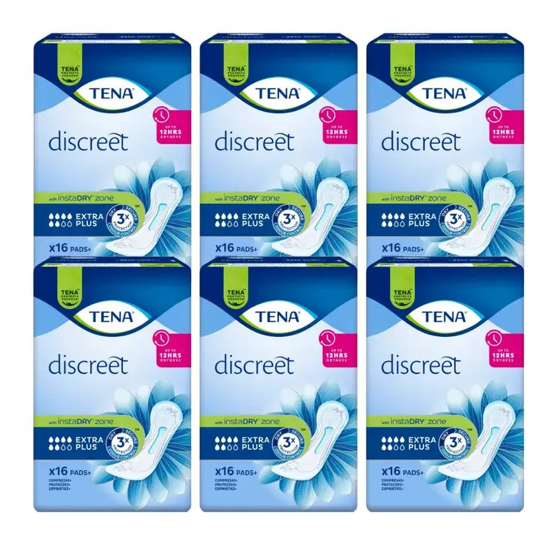 Tena Pack Discreet Extra Plus, 6 X 16 unità
