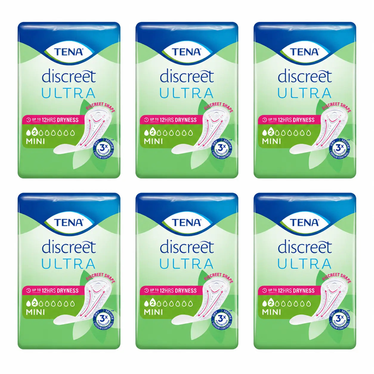 TENA Discreet Mini Pack, 6 X 20 pezzi.