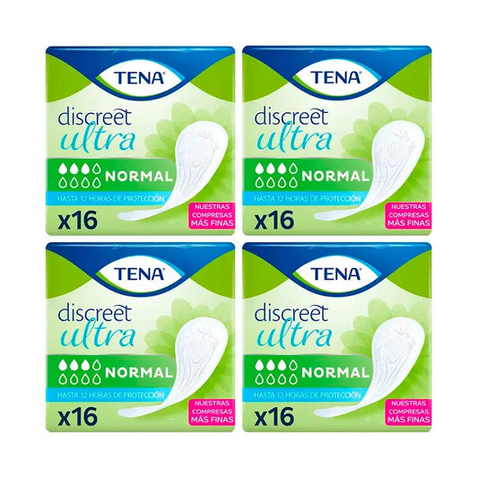 Tena Pack Discreet Normal Ultra, 4 X 16 unità