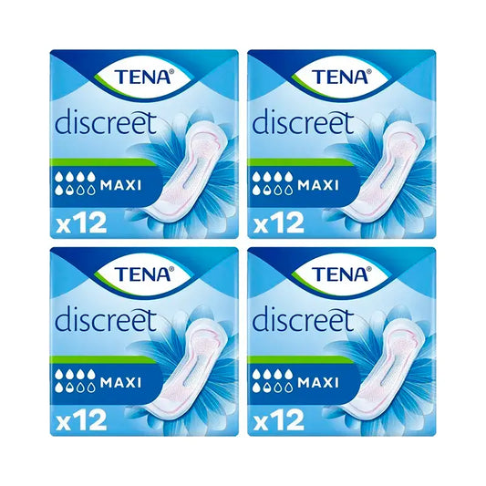 Tena Lady Pack Maxi Pads, 4 X 12 unità