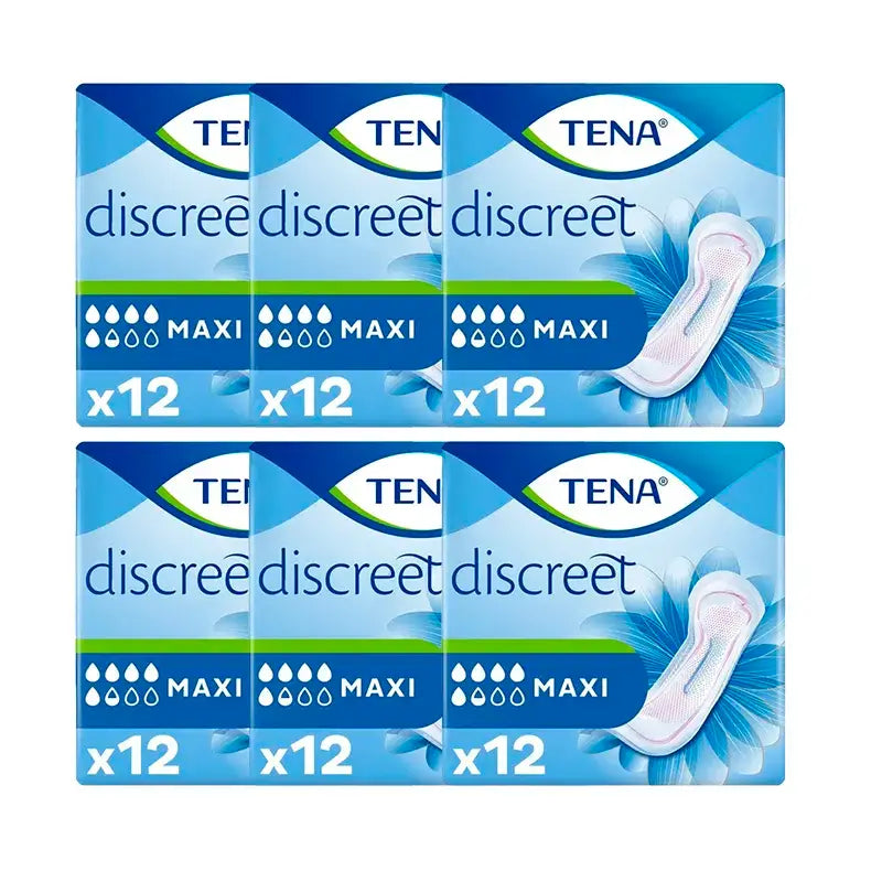 Tena Lady Pack Maxi Pads, 6 X 12 unità