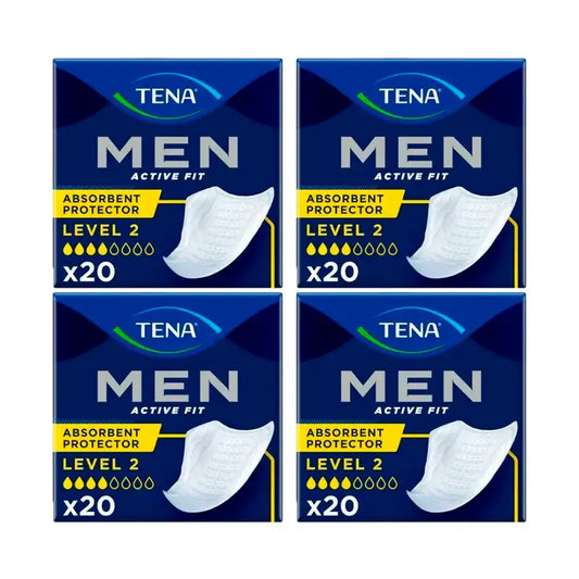 Tena Pack Uomo Livello 2, 4 X 20 Unità