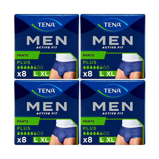 Tena Pack Uomo Pantaloni attivi taglia L-XL, 4 X 8 unità