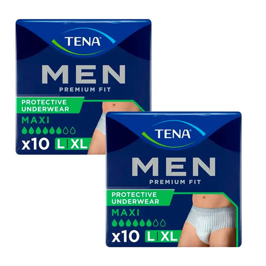 Tena Pack Uomo Pantaloni Premium Fit Maxi L-XL, 2 X 10 unità