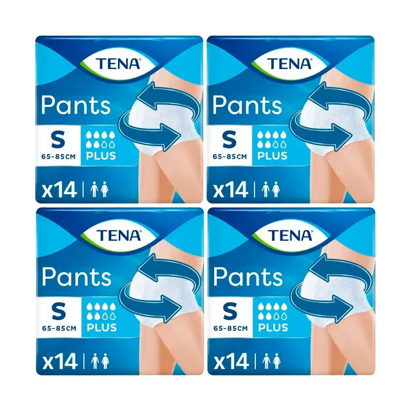 Tena Pack Pants Plus Size S, 4 X 14 Pz.