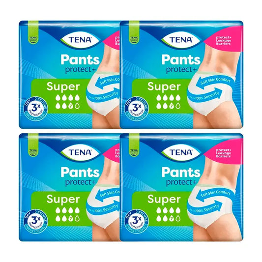 TENA Pack Pants Super Taglia M, 4 X 12 Pezzi.