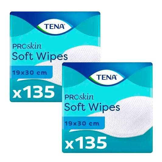 Tena Pack Proskin Salviette asciutte, 2 X 135 unità