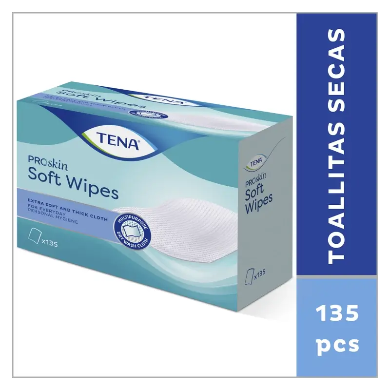 Tena Proskin Dry Towelette, 135 pezzi
