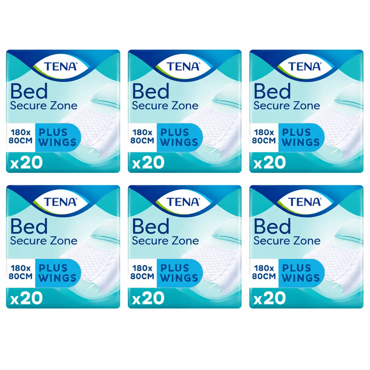 Tena Bed Protector Bed Plus 80 X 180, 20 pezzi, confezione da 6 pz.