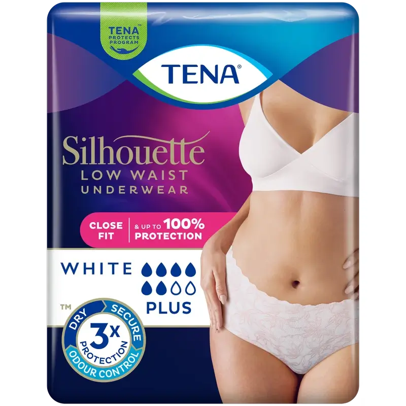 Tena Silhouette bianco a vita bassa taglia M, 12 unità