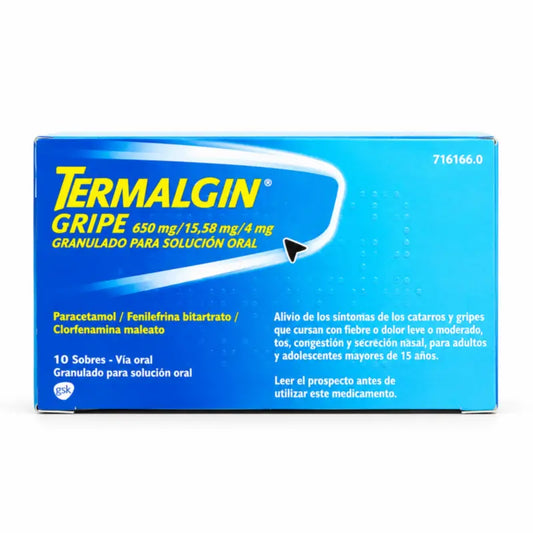 Termalgin Influenza 650 mg Granuli per soluzione orale, 10 bustine