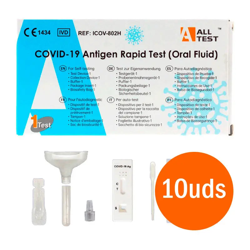 Covid-19 Test rapido dell'antigene salivare - 10 unità - Tutti i test