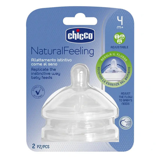 Capezzolo Chicco Naturalfeeling a flusso regolabile 2 unità 4M+
