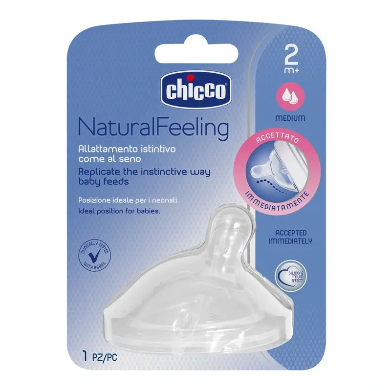 Chicco Naturalfeeling Tettarella a flusso medio 1 unità 2M+