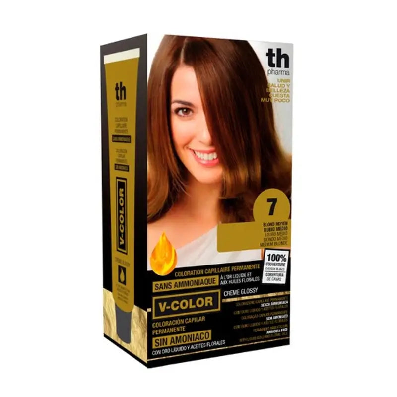Th Pharma V Colour- Kit colore n. 7 senza ammoniaca C/Liquido oro