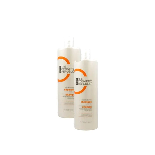 The Cosmetic Republic Shampoo multivitaminico, 1000 ml, confezione da 2