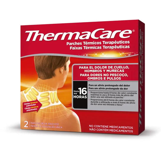 Toppa termica Thermacare per collo, spalla e polso, 2 pezzi.