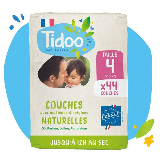 Pannolini Tidoo taglia 4 7/18 Kg Eco , 44 unità