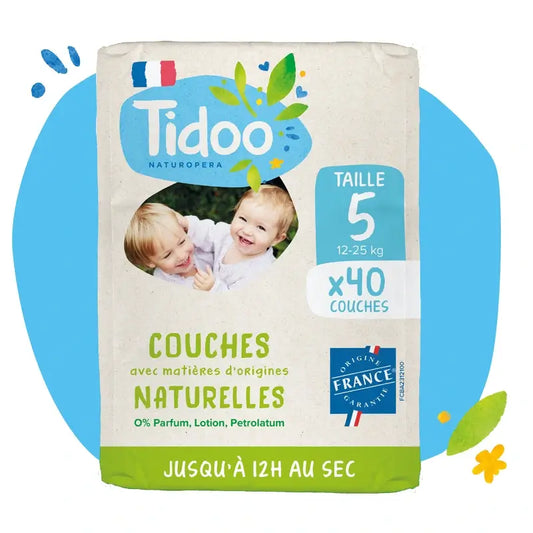 Pannolini Tidoo taglia 5 12/25 Kg Eco , 40 unità