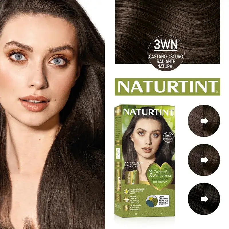 Naturtint Colorazione Permanente 3Wn Senza Ammoniaca - Marrone Scuro Naturale Radioso