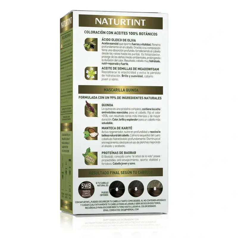 Naturtint Colorazione Permanente Senza Ammoniaca 5Wb - Castano Rame Radioso