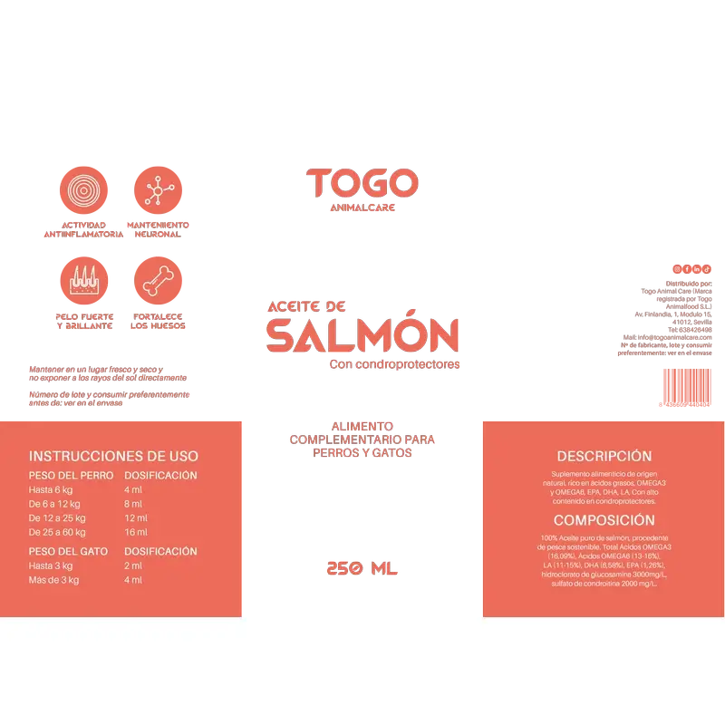 Olio di salmone Togo, 250 ml