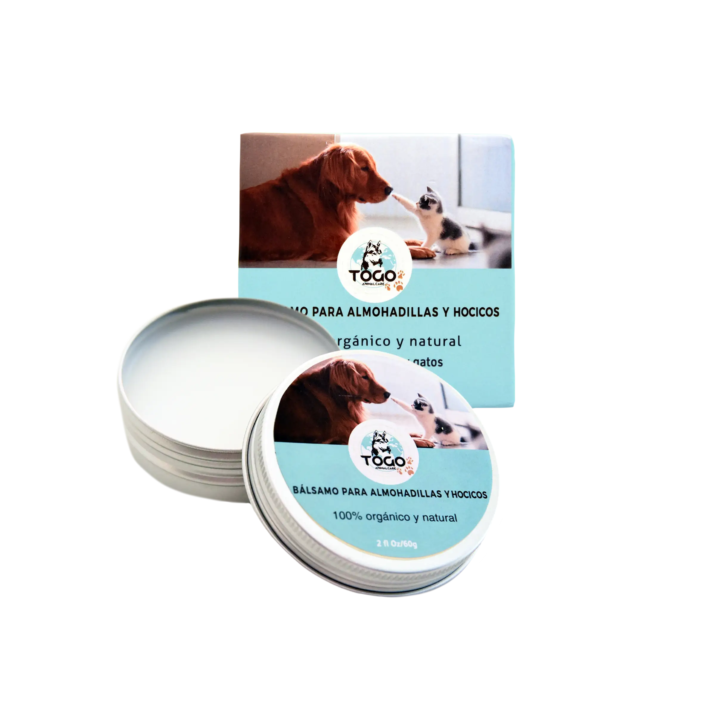 Togo Balsamo curativo per naso e cuscinetti di cani e gatti, 60 ml