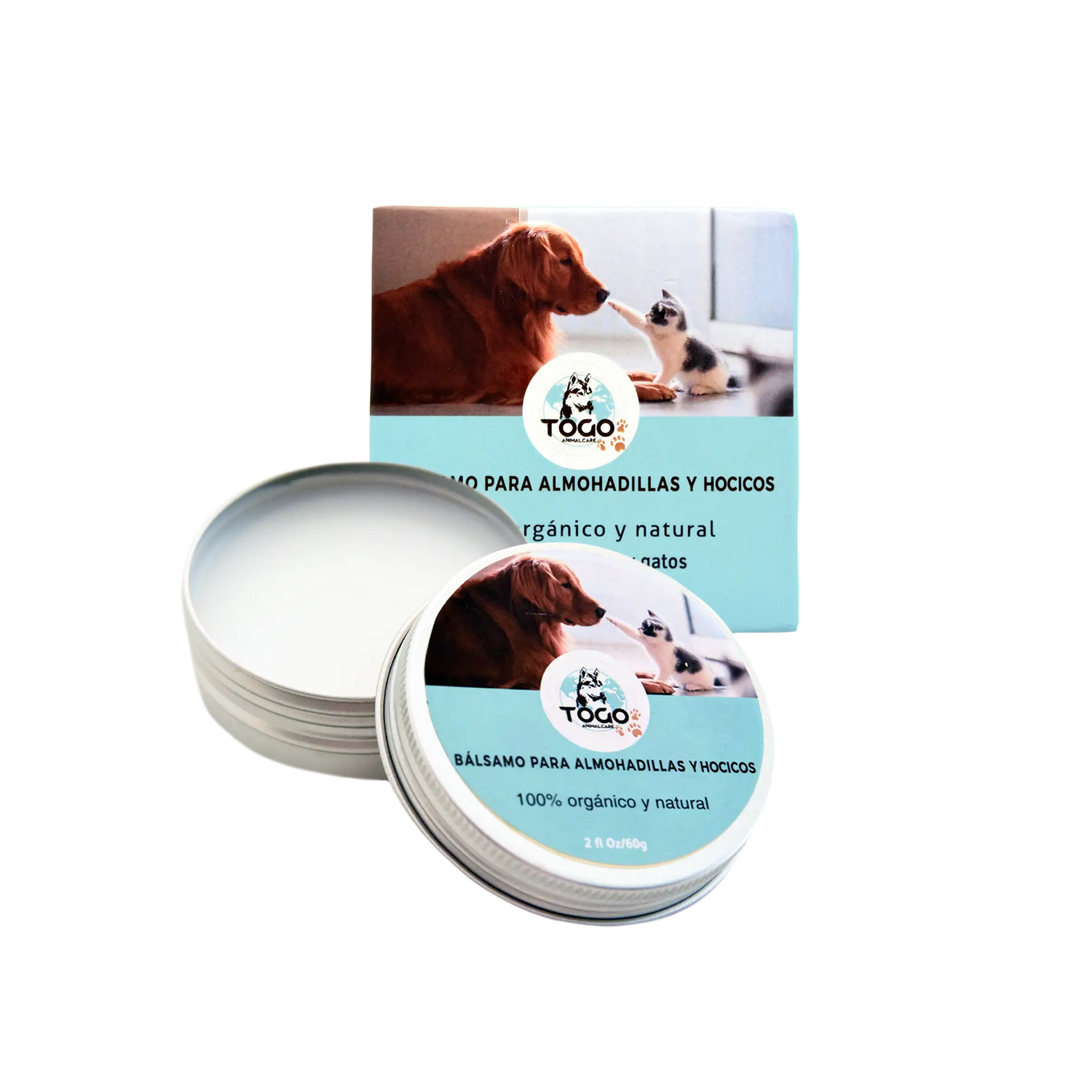 Togo Balsamo curativo per naso e cuscinetti di cani e gatti, 60 ml