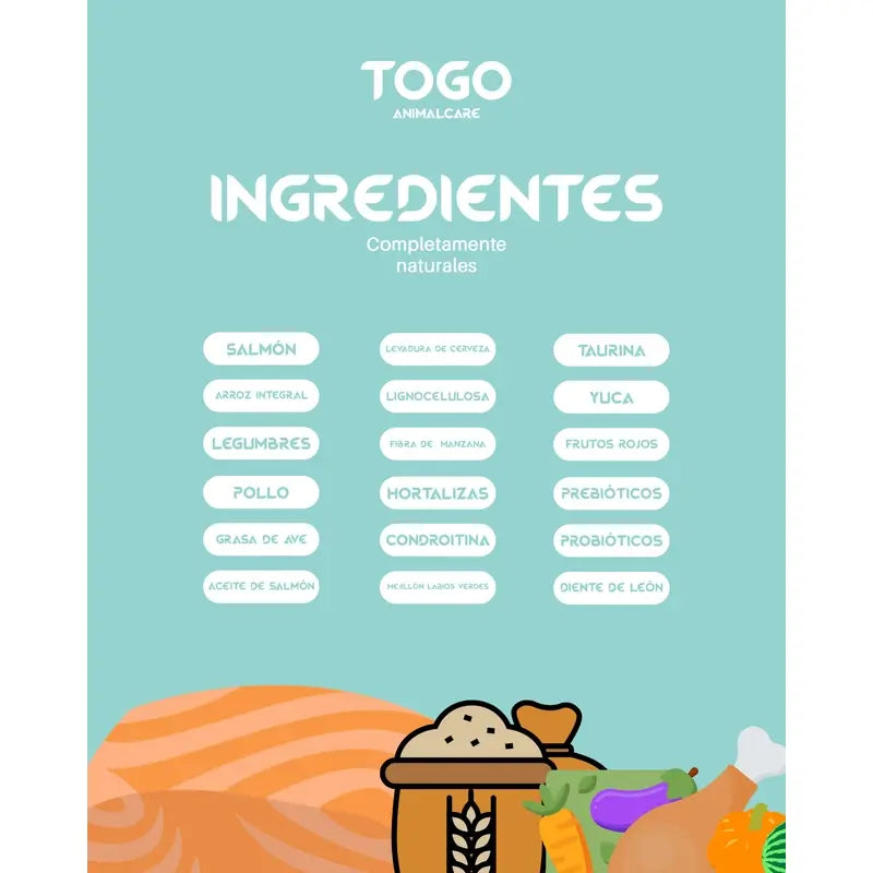 Salmone Togo Mangime secco, 15 kg