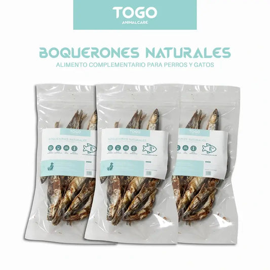 Togo Snack Acciughe secche naturali, confezione da 3 unità