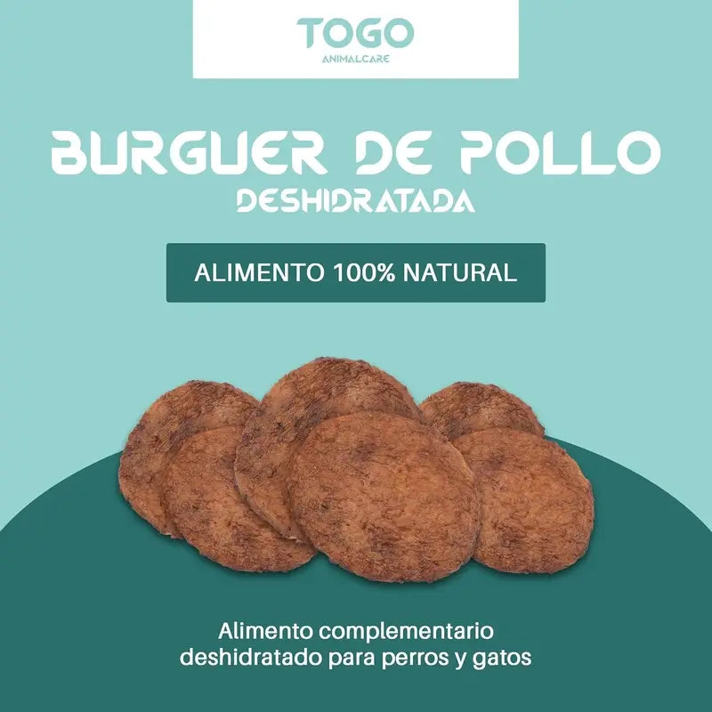 Togo Snack Natural Burger Chicken, confezione da 3 pezzi.
