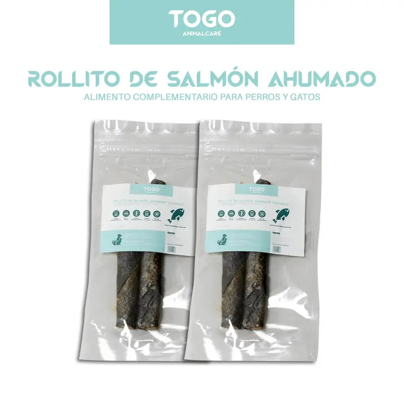 Togo Snack Rotoli di salmone naturale, confezione da 2 unità