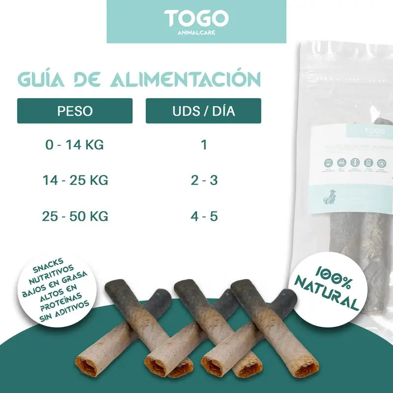 Togo Natural Snack Salmon Rolls, confezione da 3 unità