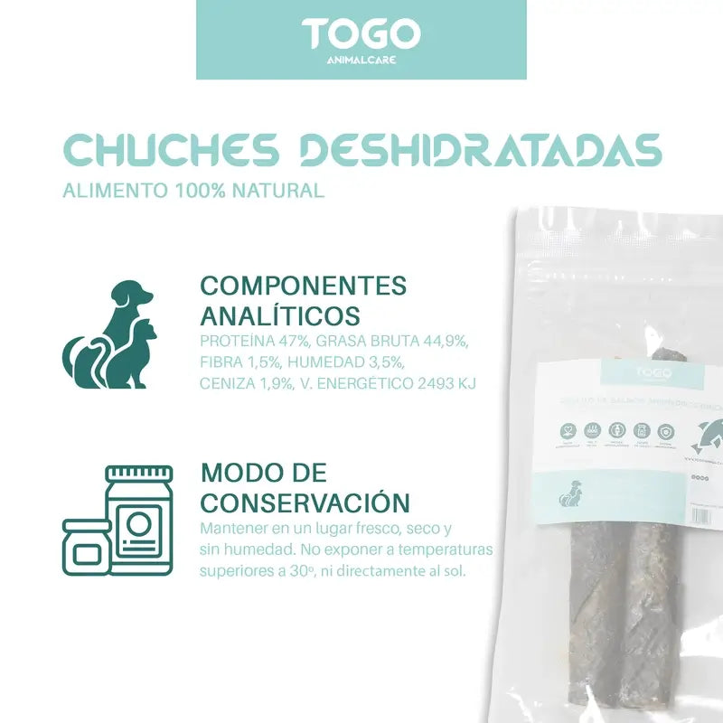 Togo Natural Snack Salmon Rolls, confezione da 3 unità