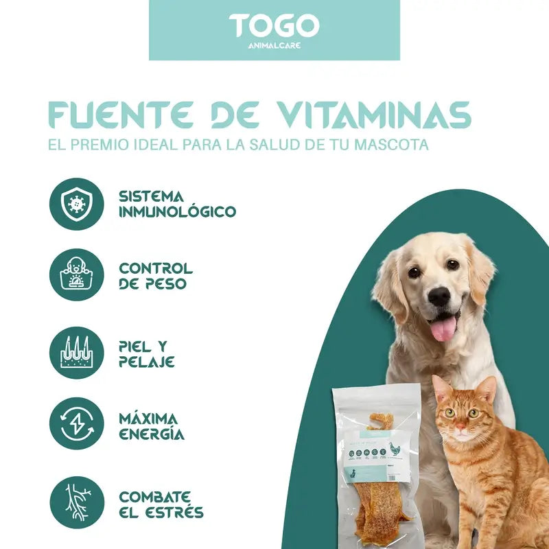 Togo Snack Strisce di pollo al naturale, confezione da 2 unità