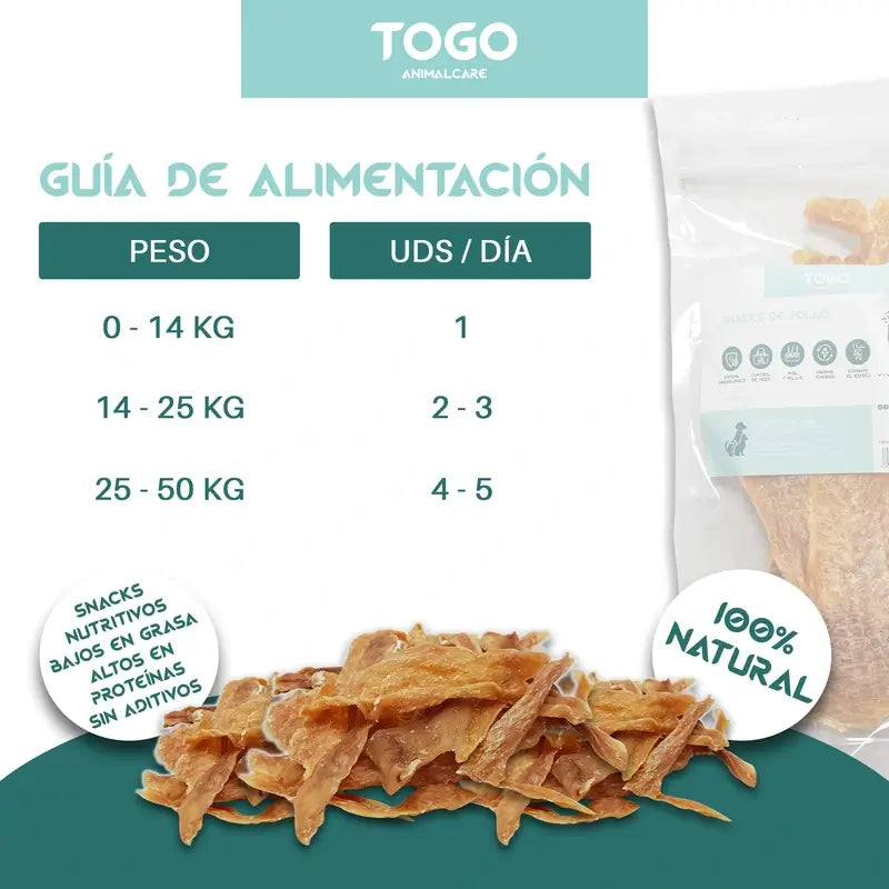 Togo Snack Strisce di pollo al naturale, confezione da 3 unità