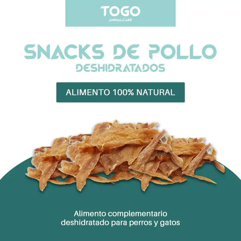 Togo Snack Strisce di pollo al naturale, confezione da 3 unità