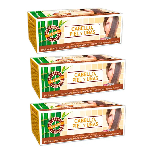 Tongil Nutriorgans Capelli Pelle e Unghie , Confezione 3 x 10 Ml x 14 fiale
