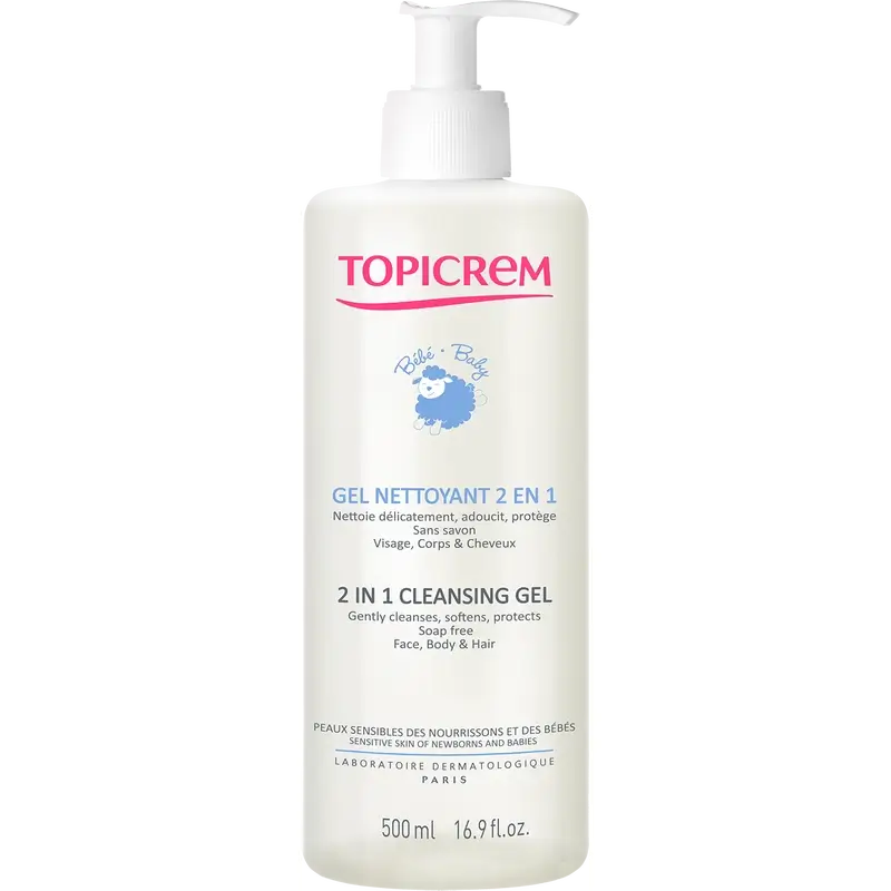 Topicrem Baby Gel detergente 2 in 1 , 500 ml