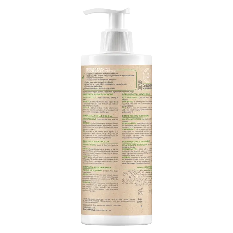Topicrem Dermovegetal Crema doccia , 390 ml